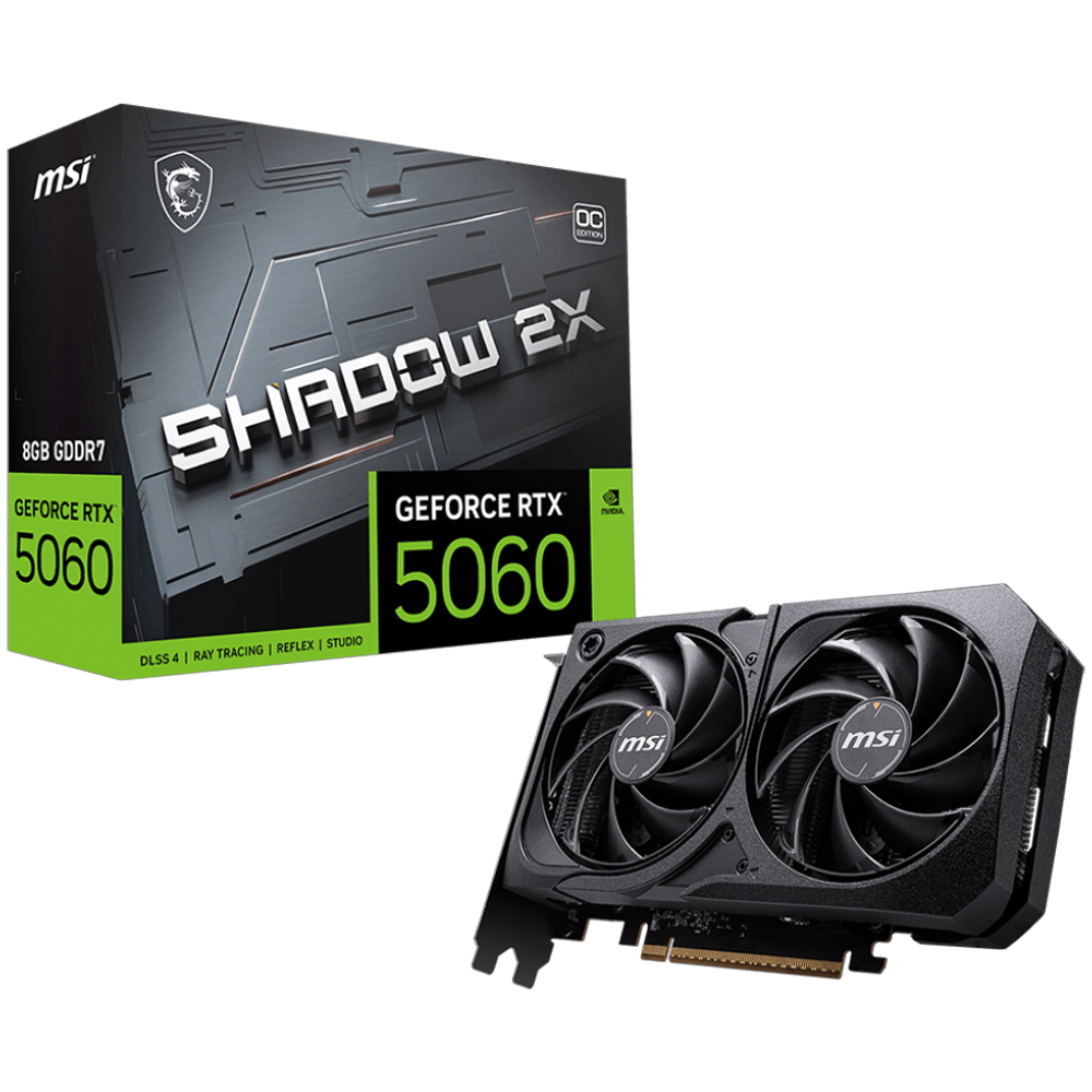 MSI GeForce RTX 5060 8G SHADOW 2X OC GDDR7 Ekran Kartı