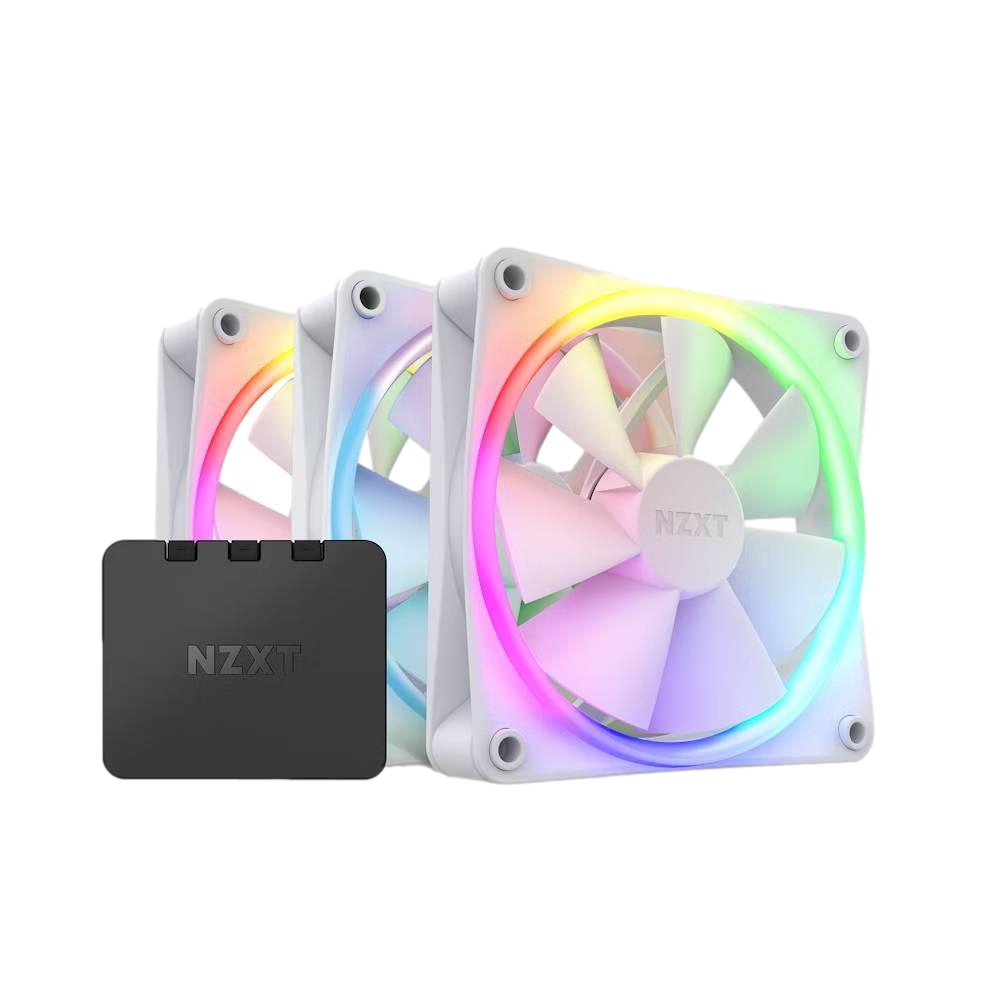 NZXT F120 RGB 120mm Beyaz Kontrolcülü Üçlü Kasa Fanı