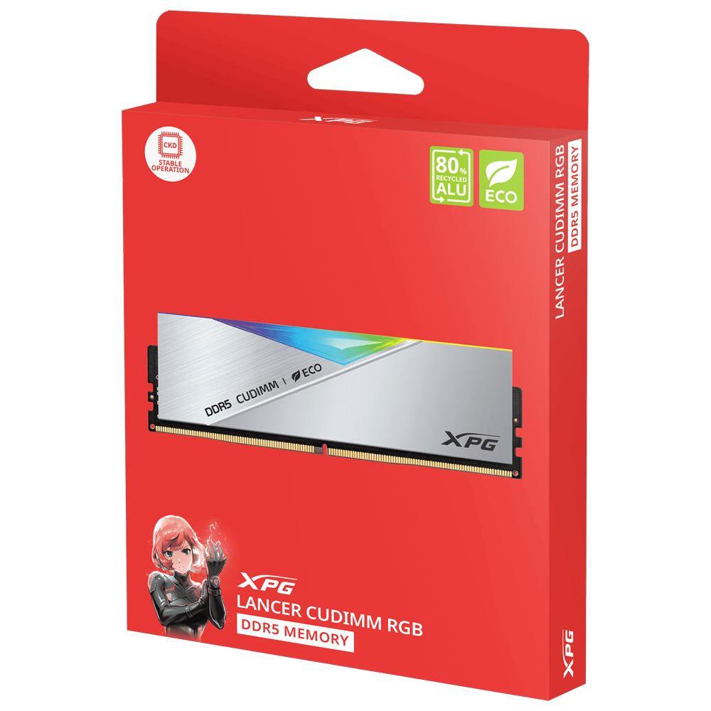 XPG Lancer 48GB (2x24GB) RGB 8400MHz CL40 CU-DIMM DDR5 Gümüş Dual Kit RAM