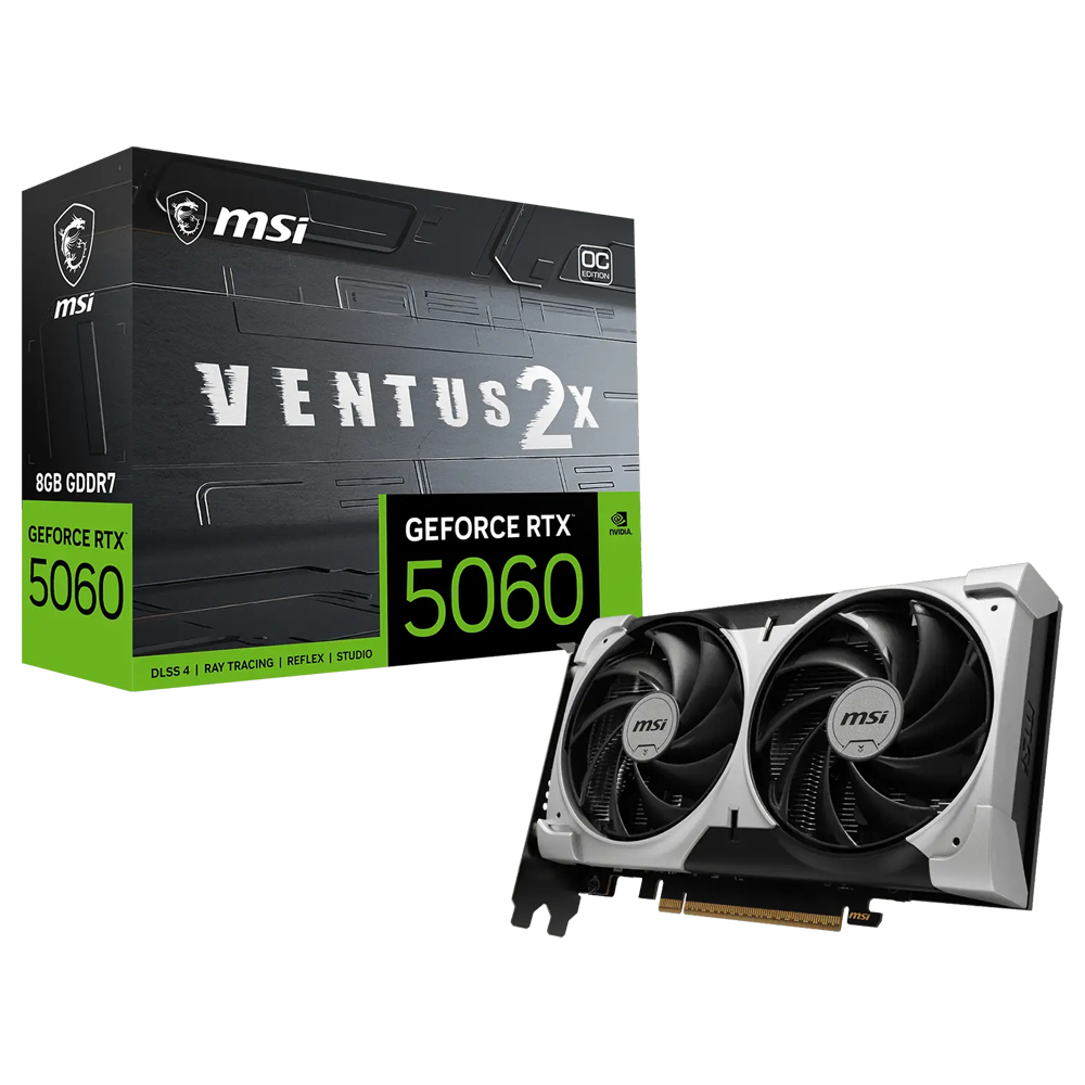 MSI GeForce RTX 5060 VENTUS 2X OC V1 8GB GDDR7 DLSS 4 128 Bit Ekran Kartı